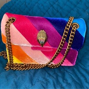 Kurt Geiger Rainbow Velvet Mini Kensington